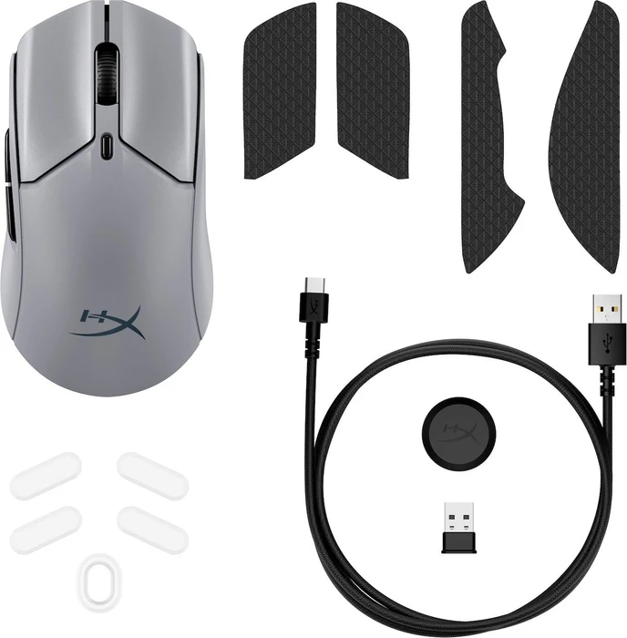 HP HyperX Pulsefire Haste 2 Pro 4K Wireless grau, USB/Bluetooth