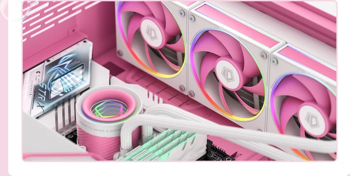 ID-Cooling AF-127-ARGB-Pink Trio, rosa, 120mm, 3er-Pack