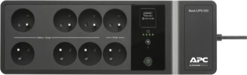 APC Back-UPS, 650VA, Steckdosenleiste, 8x Typ-E, USB