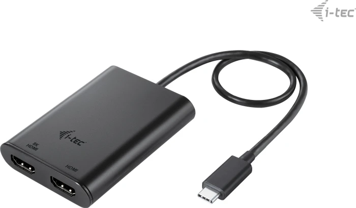 i-tec USB-C Dual 4K/60Hz (single 8K/30Hz) HDMI Video Adapter, USB-C 3.0 [Stecker]