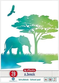 Herlitz x.book GREENline Arbeitsblock, A4, Lineatur 28, 50 Blatt