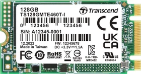Transcend Industrial MTE460T-I SSD 128GB, M.2 2242 / B-M-Key / PCIe 3.1 x2