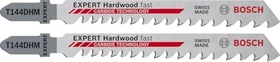 Bosch Professional EXPERT T144DHM Carbid Hardwood Fast Stichsägeblatt, 100mm, 2 Stück