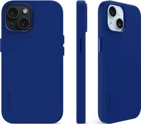 Decoded AntiMicrobial Silicone Back Cover für Apple iPhone 15 Plus Galactic Blue