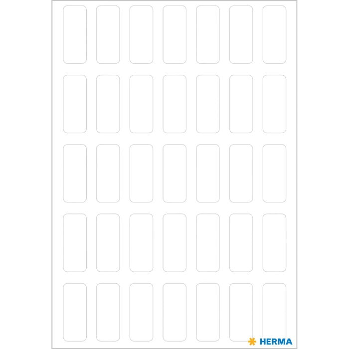 Herma Vielzwecketiketten, 8x20mm, weiß, 7 Blatt (245 Etiketten)