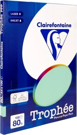 Clairefontaine Trophée Universalpapier matt hellgrün, A4, 80g/m², 100 Blatt