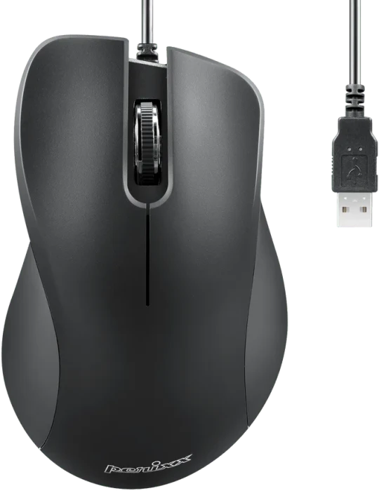 Perixx PERIMICE-221U Silent Ergonomic Mouse, schwarz, USB