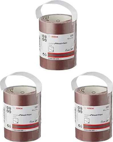 Bosch Professional C410 Standard for Wood and Paint Schleifblatt Sparrolle K180, 93mm x 5m, 1 Stück