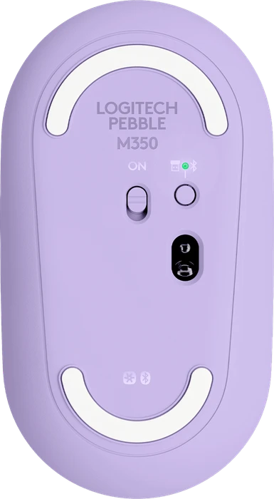Logitech M350 Pebble Wireless Mouse Lavender Lemonade, USB/Bluetooth