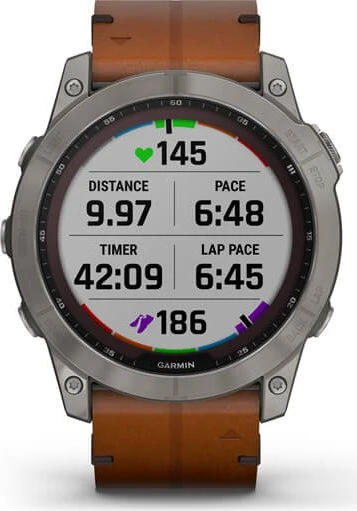 Garmin Fenix 7X Sapphire Solar titanium/chestnut