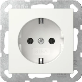 Gira System 55 SCHUKO-Steckdose, reinweiß glänzend