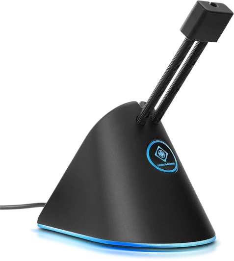 Deltaco Gaming RGB Mouse Bungee, Mauskabelhalterung, schwarz