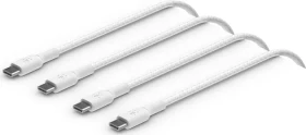 Belkin BoostCharge Braided USB-C to USB-C 60W 1.0m weiß, 2er-Pack
