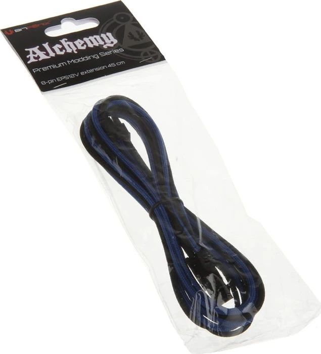 BitFenix Alchemy 8-Pin EPS12V Verlängerung 45cm, sleeved blau/schwarz