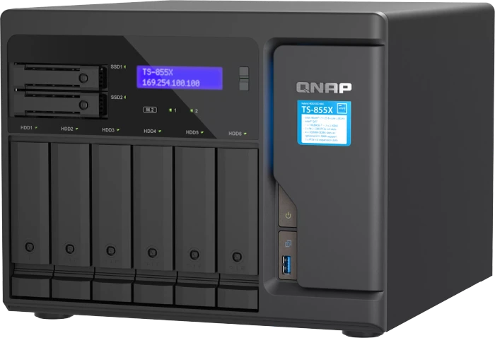 QNAP QuTS hero Turbo Station TS-855X-8G, 8GB RAM, 1x RJ-45 10GBase-T, 2x RJ-45 2.5GBase-T