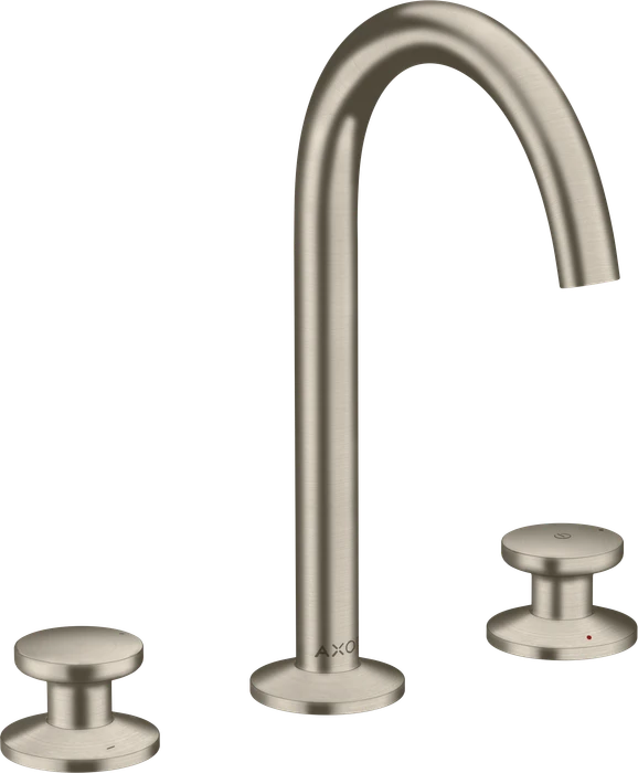 Hansgrohe Axor One 3-Loch Waschbeckenarmatur Select 170 Push-Open Ablaufgarnitur brushed nickel