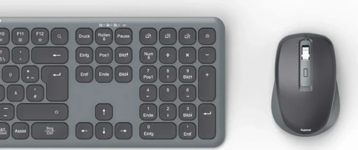 Hama WKM-550 Multi-Device-Tastatur-Maus-Set, schwarz, USB/Bluetooth, DE