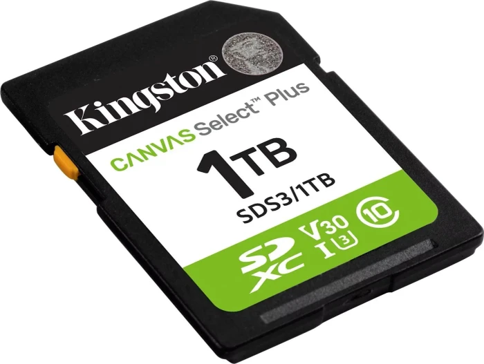 Kingston Canvas Select Plus Gen3 R150 1TB, UHS-I U3, A1, Class 10