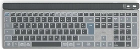 Hama WK-750 Multi-Device-Tastatur, grau/schwarz, LEDs weiß, USB/Bluetooth, DE (00173068)