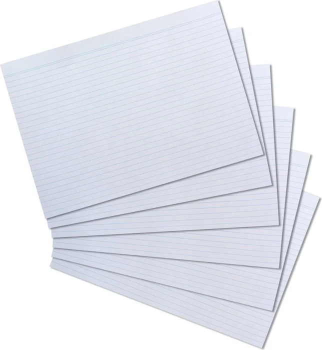 Herlitz Karteikarten, A4, liniert, weiß, 100 Blatt (10621282)