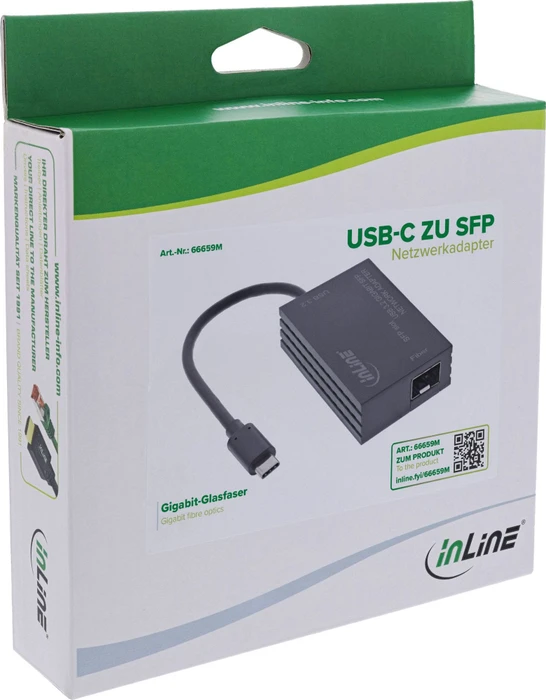 InLine Gigabit LAN-Adapter, SFP, USB-C 3.0 [Stecker]