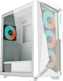 GIGABYTE C301 Glass White, weiß, Glasfenster