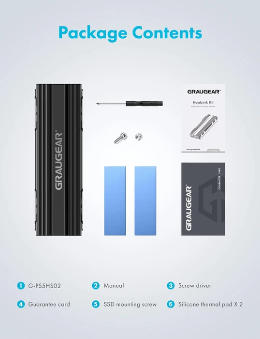 Graugear G-PS5HS02, Kühler für PS5 SSD-Speichererweiterung