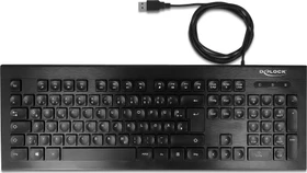 DeLOCK Water-Drop Tastatur kabelgebunden, schwarz, USB, DE (12672)