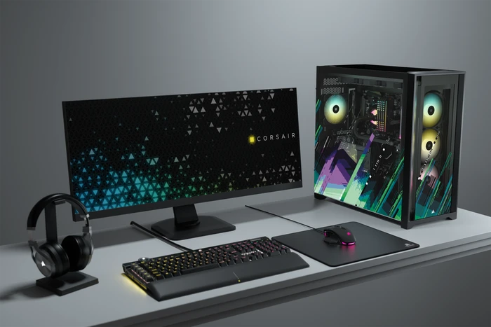 Corsair iCue 5000X RGB Signature Series Shift, schwarz, Glasfenster
