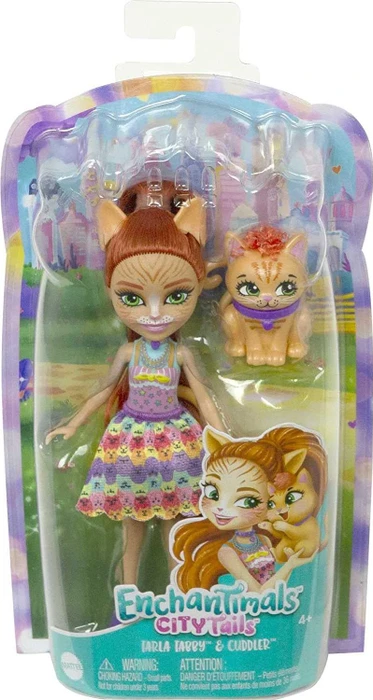 Mattel Enchantimals - City Tails - Tarla Tabby & Cuddler