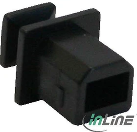 InLine Staubschutz für USB B Buchse, schwarz, 50 Stück
