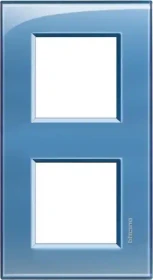 Bticino Livinglight Abdeckrahmen 2-fach, blau