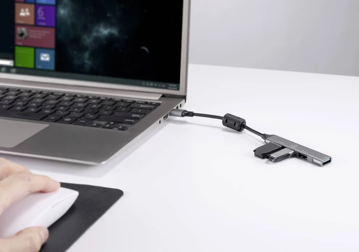 Renkforce 3+1-Port USB-Hub, USB-A 3.0 [Stecker]