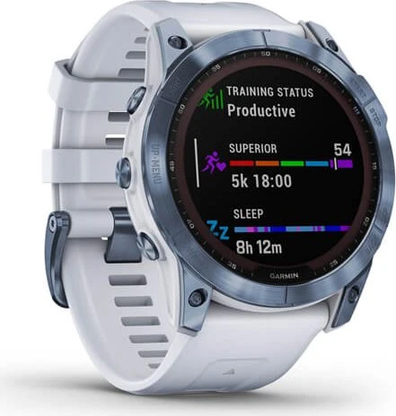 Garmin Fenix 7X Sapphire Solar blue dlc titan/whitestone