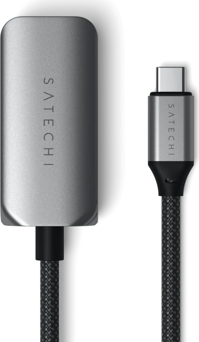 Satechi USB-C 2.5 Gigabit Ethernet Adapter, Space Gray, USB-C 3.0 [Stecker]