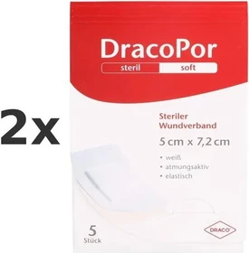 Dr. Ausbüttel DracoPor Soft steriler Wundverband weiß, 5 x 7.2cm, 5 Stück