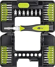 Wentronic Goobay Bitset/Steckschlüsselsatz inkl. Werkzeugbox, 37-tlg.