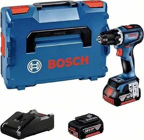 Bosch Professional GSR 18V-90 C Akku-Bohrschrauber inkl. L-Boxx + 2 Akkus 4.0Ah