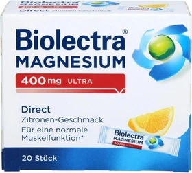 Biolectra Magnesium 400mg ultra direct Zitrone Micro-Pellets, 20 Stück