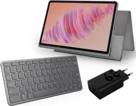 Lenovo Tab Plus TB351FU, Luna Grey, 8GB RAM, 128GB, Bundle mit Keyboard und Netzteil