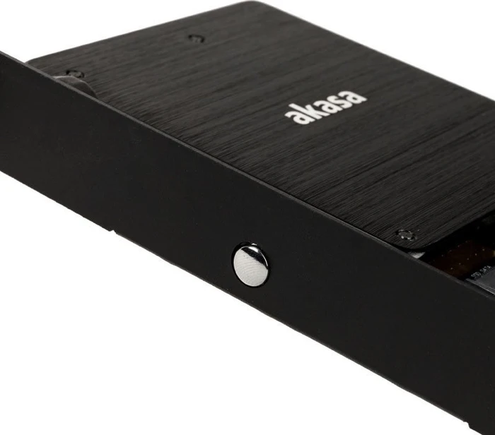 Akasa M.2 PCIe and M.2 SATA SSD adapter card with RGB LED light and heatsink