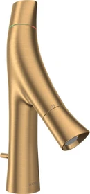 Hansgrohe Axor Starck Organic 80 Waschbeckenarmatur mit Ablauffernbedienung brushed brass