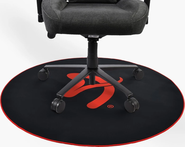 Arozzi Zona Bodenschutzmatte, Black Red, rund, weich