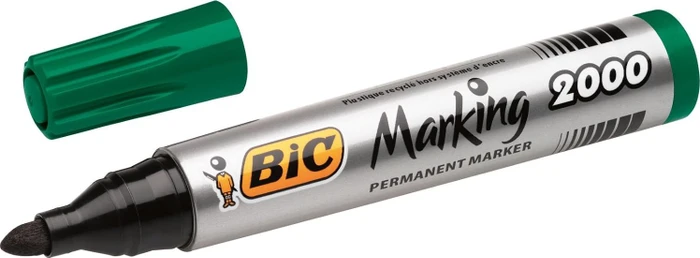 BIC Marking 2000 ECOlutions Permanentmarker Rundspitze 1.7mm grün, 12er-Pack, Box