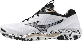 Mizuno Wave Stealth 6 Handballschuhe white/black/ge gold