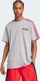 adidas Adicolor Adibreak T-Shirt kurzarm medium grey heather/better scarlet (Herren)