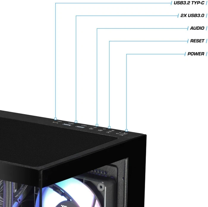 Thermaltake WaterFlow V270i, Black, Core i5-12600KF, 32GB RAM, 1TB SSD, GeForce RTX 4070 SUPER