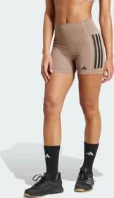 adidas Optime 3-Streifen Hose kurz chalky brown (Damen)