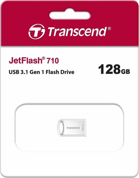 Transcend JetFlash 710 128GB silber, USB-A, USB 3.2 Gen 1×1