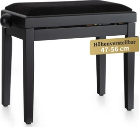 Classic Cantabile Pianobank schwarz matt